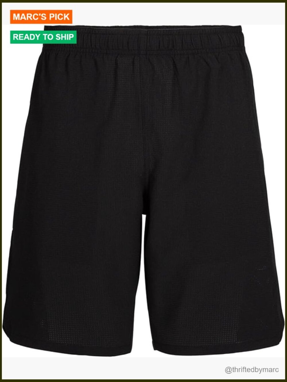Men's Flat Front Hybrid Shorts with Elastic Waistband & Side Vents